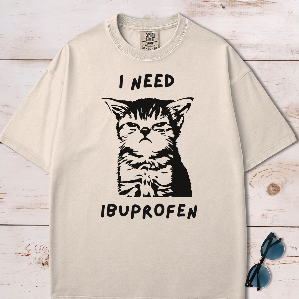 I Need Ibuprofen Funny Cat T Shirt Gift For Cat Lover