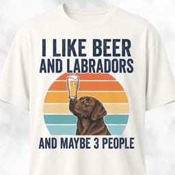 I Like Beer And Labradors T Shirt Gift For Dog Lover