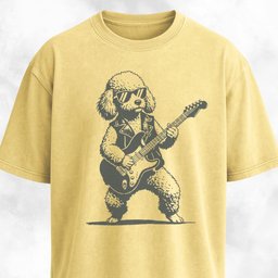 Rockstar Poodle Playing The Guitar T Shirt Gift For Dog Lover