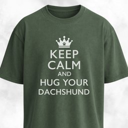 Keep Calm And Hug Your Dachshund T Shirt Gift For Dog Lover