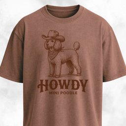 Howdy Mini Poodle T Shirt Gift For Dog Lover