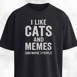 I Like Cats And Memes Sarcastic T Shirt Gift For Cat Lover