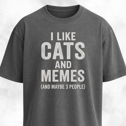 I Like Cats And Memes Sarcastic T Shirt Gift For Cat Lover