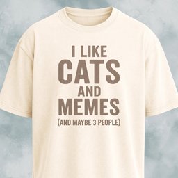 I Like Cats And Memes Sarcastic T Shirt Gift For Cat Lover