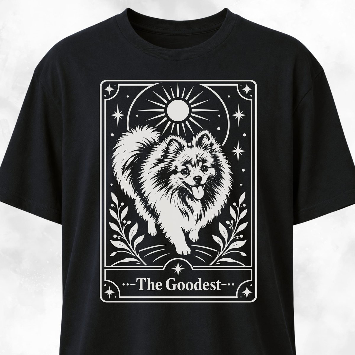 The Goodest Pomeranian Tarot T Shirt Gift For Dog Lover
