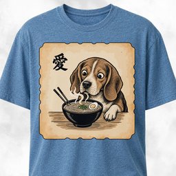 Japanese Beagle Eating Ramen T Shirt Gift For Dog Lover