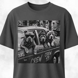 Pitbull Gang In A Car T Shirt Gift For Dog Lover