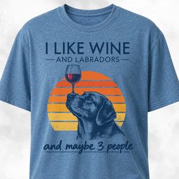 I Like Wine And Labradors T Shirt Gift For Dog Lover