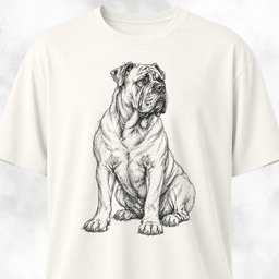 Scribble Cane Corso T Shirt Gift For Dog Lover