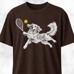 Golden Retriever Playing Acrobatic Tennis T Shirt Gift For Dog Lover