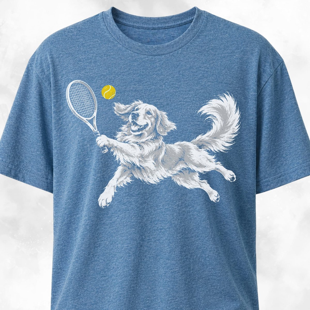 Golden Retriever Playing Acrobatic Tennis T Shirt Gift For Dog Lover