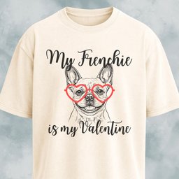 My Frenchie Is My Valentine T Shirt Gift For Dog Lover