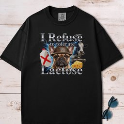 Lactose Intolerance Frenchie T Shirt Gift For Dog Lover