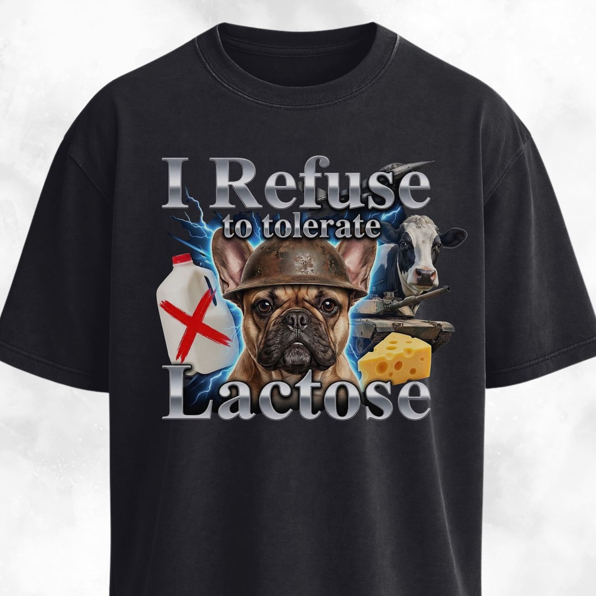 Lactose Intolerance Frenchie T Shirt Gift For Dog Lover