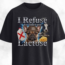 Lactose Intolerance Frenchie T Shirt Gift For Dog Lover