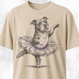 Pitbull Ballerina T Shirt Gift For Dog Lover