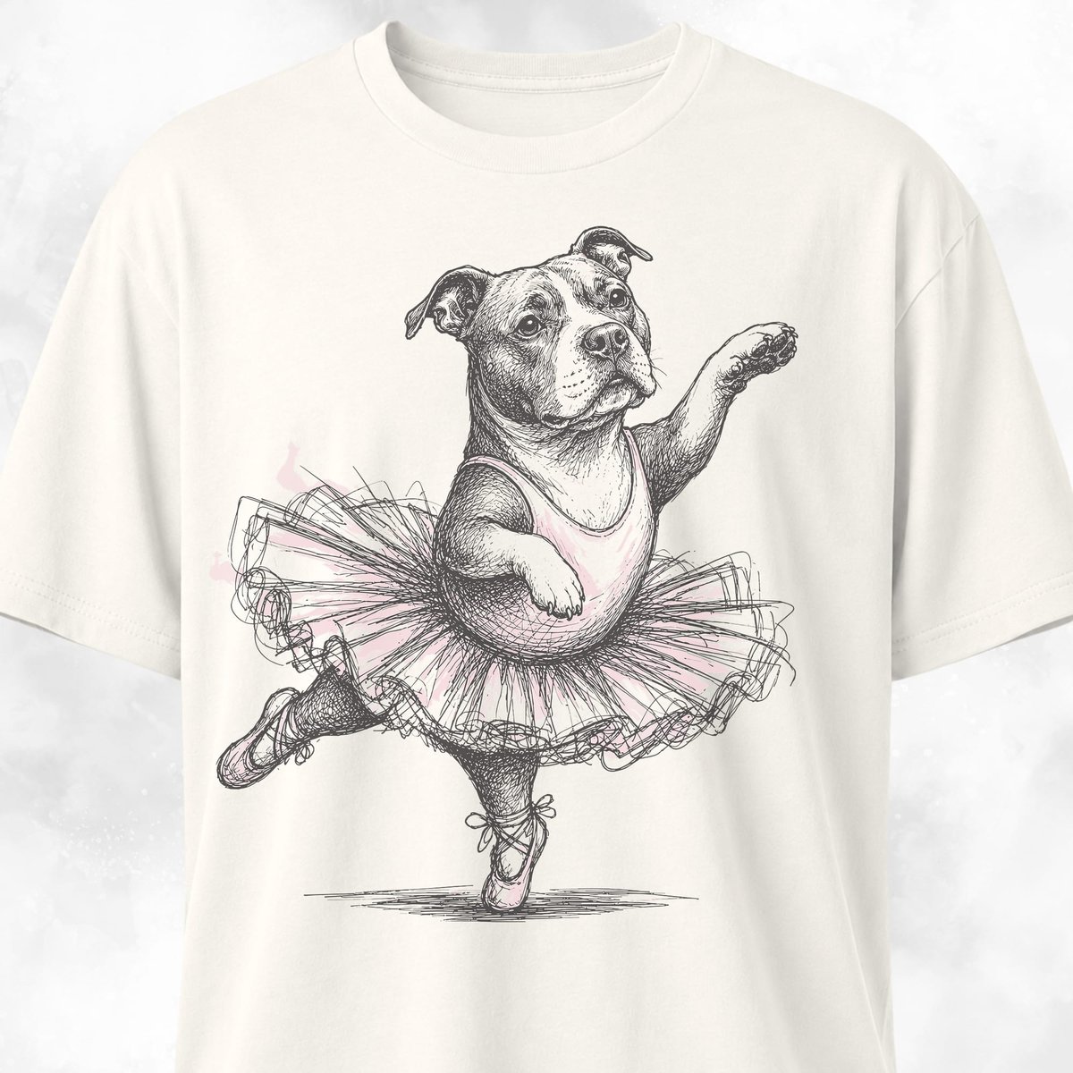 Pitbull Ballerina T Shirt Gift For Dog Lover