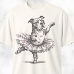 Pitbull Ballerina T Shirt Gift For Dog Lover