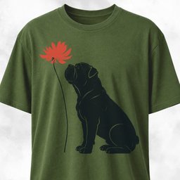 Red Flower Cane Corso T Shirt Gift For Dog Lover