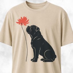 Red Flower Cane Corso T Shirt Gift For Dog Lover