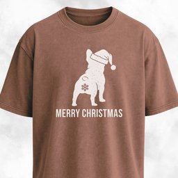Merry Christmas Snowflake Butt Frenchie Edition T Shirt Gift For Dog Lover
