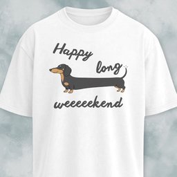 Happy Long Weeekend Doxie T Shirt Gift For Dog Lover
