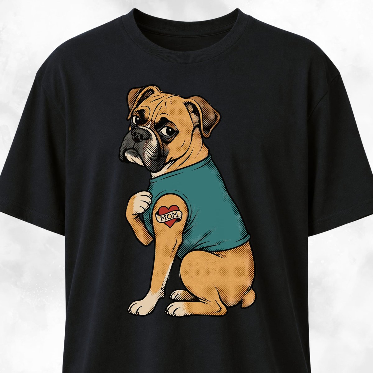 I Love Mom Tattoo Boxer T Shirt Gift For Mom