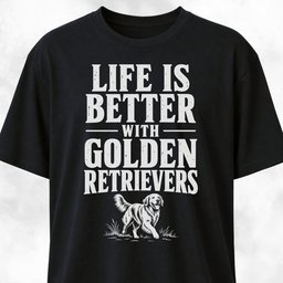 Life Is Better With Golden Retrievers T Shirt Gift For Dog Lover