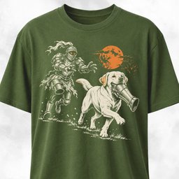 Labrador And The Hopping Armor T Shirt Gift For Dog Lover