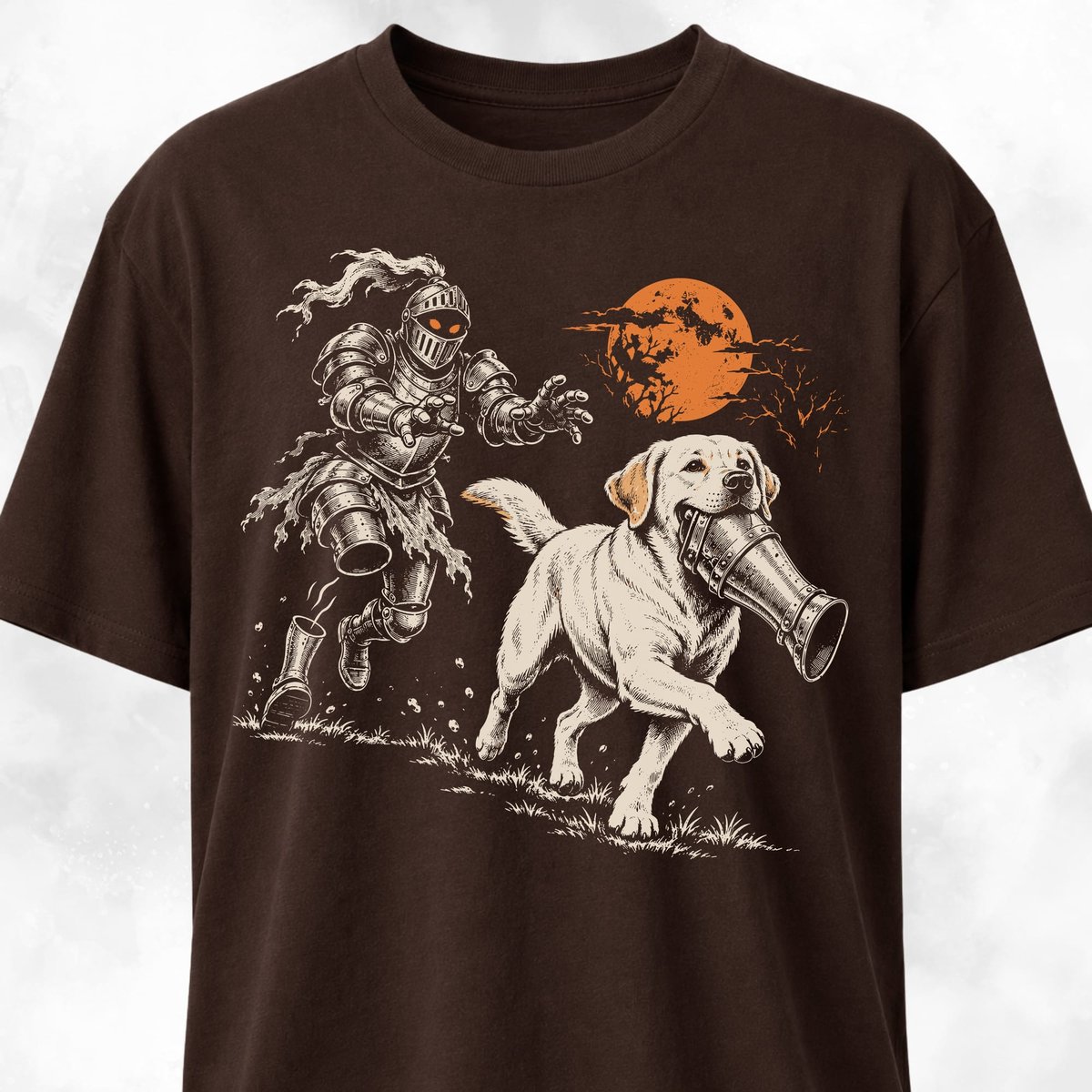 Labrador And The Hopping Armor T Shirt Gift For Dog Lover