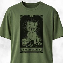 The Audacity Tarot Card Frenchie Edition T Shirt Gift For Dog Lover