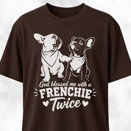 God Blessed Me With A Frenchie Twice T Shirt Gift For Dog Lover