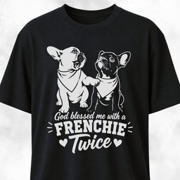 God Blessed Me With A Frenchie Twice T Shirt Gift For Dog Lover