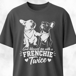 God Blessed Me With A Frenchie Twice T Shirt Gift For Dog Lover