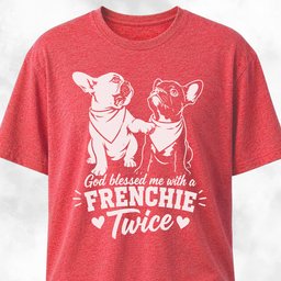 God Blessed Me With A Frenchie Twice T Shirt Gift For Dog Lover