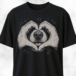 Heart Dog Nose T Shirt Gift For Dog Lover