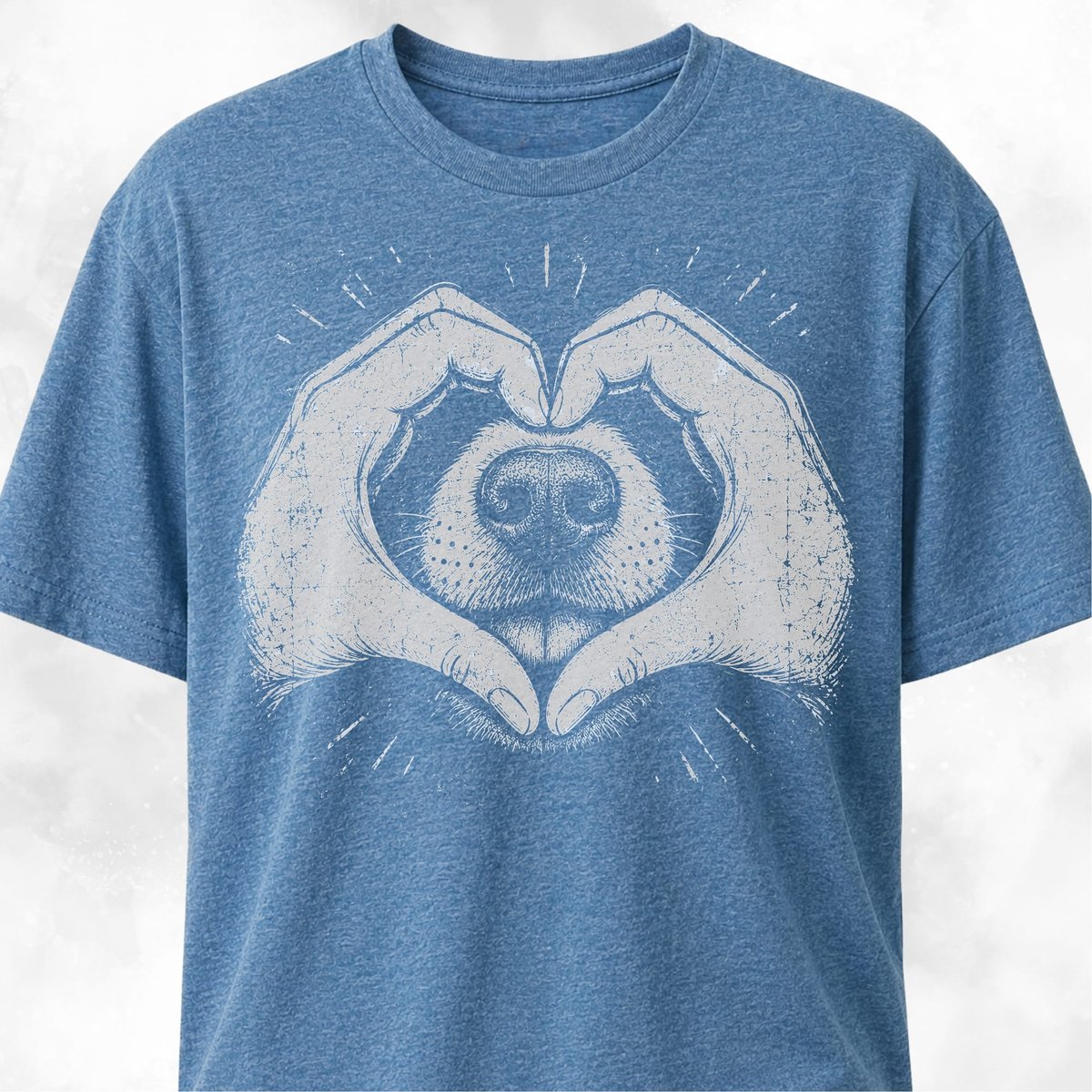 Heart Dog Nose T Shirt Gift For Dog Lover