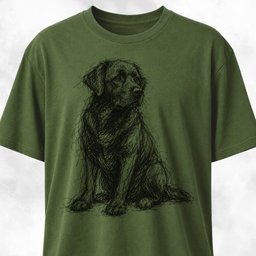 Scribble Labrador T Shirt Gift For Dog Lover