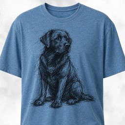 Scribble Labrador T Shirt Gift For Dog Lover
