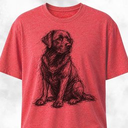 Scribble Labrador T Shirt Gift For Dog Lover