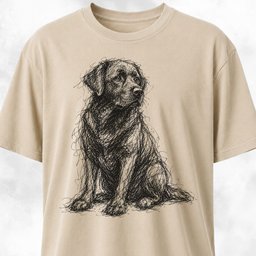 Scribble Labrador T Shirt Gift For Dog Lover