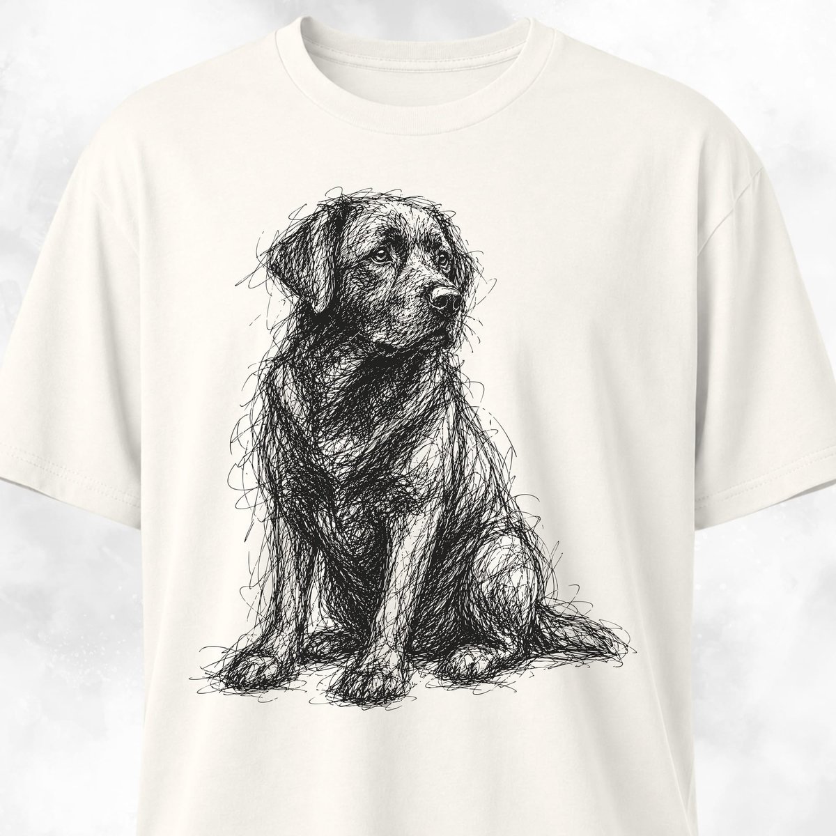 Scribble Labrador T Shirt Gift For Dog Lover