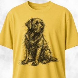 Scribble Labrador T Shirt Gift For Dog Lover