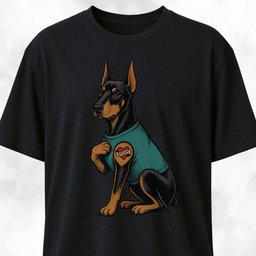 I Love Mom Tattoo Doberman T Shirt Gift For Mom