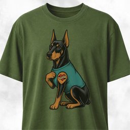 I Love Mom Tattoo Doberman T Shirt Gift For Mom