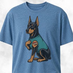 I Love Mom Tattoo Doberman T Shirt Gift For Mom