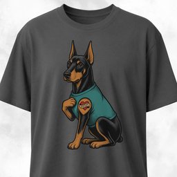 I Love Mom Tattoo Doberman T Shirt Gift For Mom