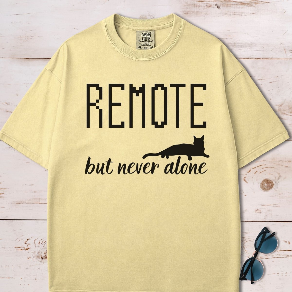 Remote But Never Alone T Shirt Gift For Dog Lover
