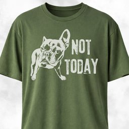 Not Today French Bulldog T Shirt Gift For Dog Lover