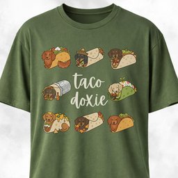 Taco Doxie T Shirt Gift For Dog Lover